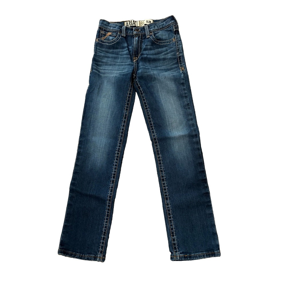 Ariat B5 Slim Waco Jeans Boys 14 Straight Leg Western Cowboy Blue Denim